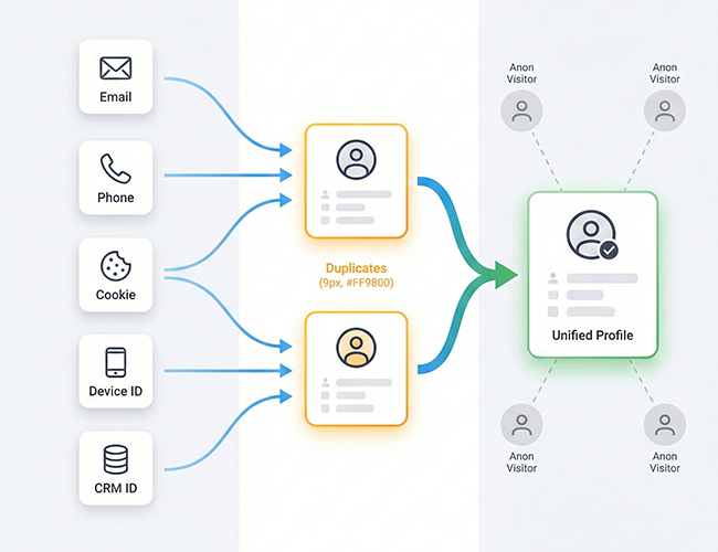 Second-party partner signals flowing into unified audience profiles