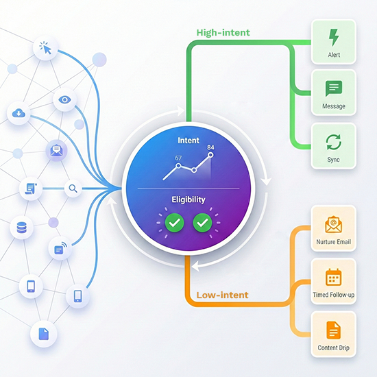 Next-best-action recommendations across the decision intelligence layer